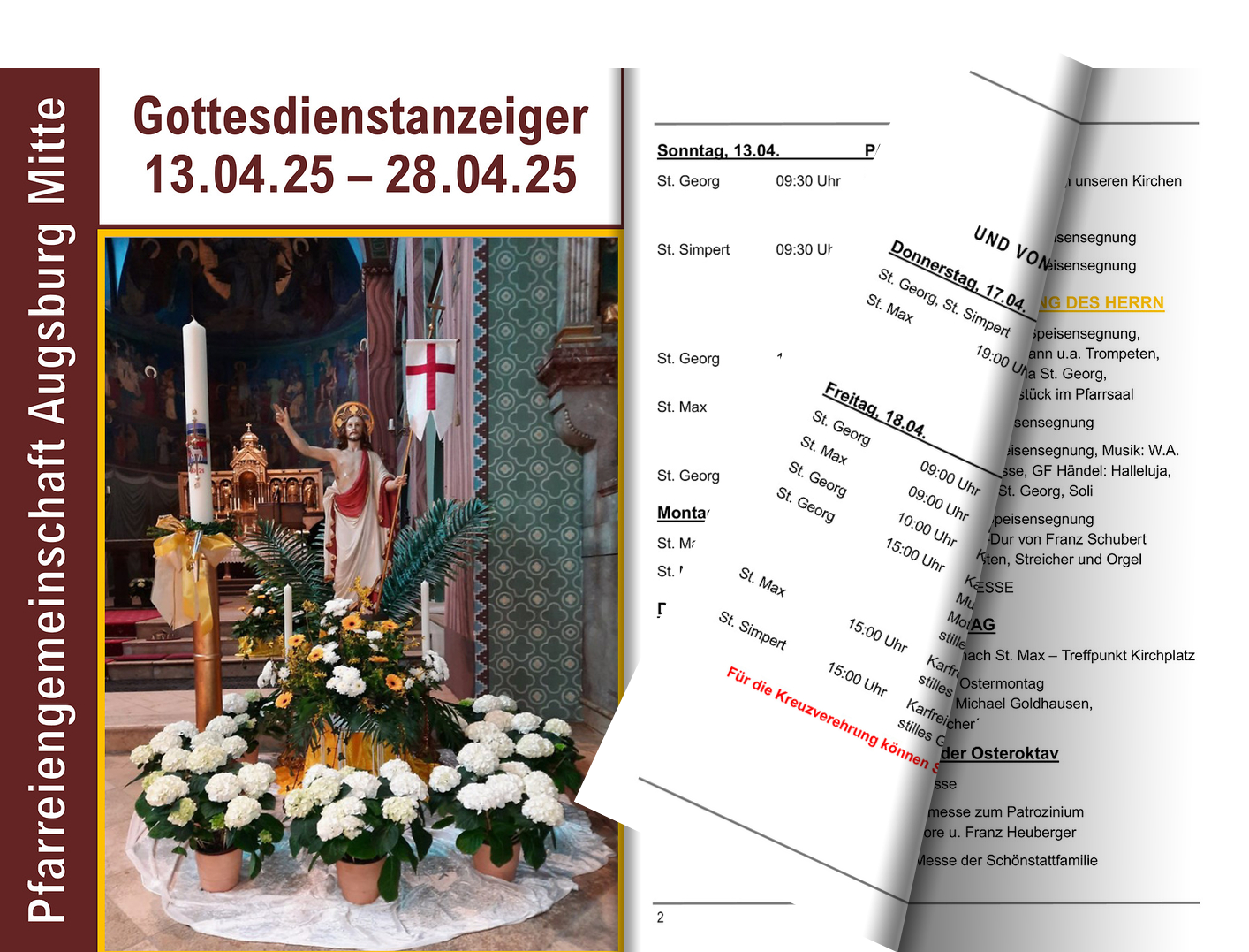 Gottesdienstanzeiger für Katalog